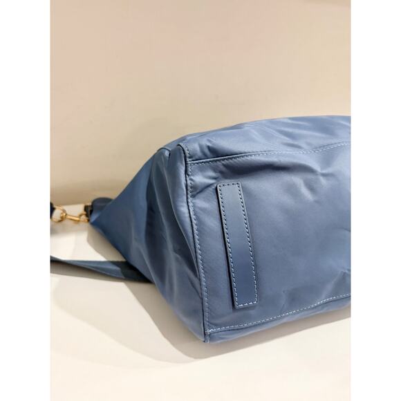 Tory Burch Tilda Nylon Shoulder Tote Bag with Detachable Long Strap Blue - Picture 11 of 13